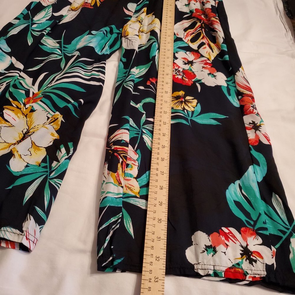 GM Fashion USA New Floral casual high waisted wide leg pants one size. - Picture 8 of 12